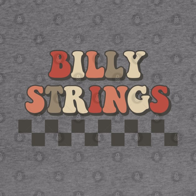 Billy Strings Checkered Retro Groovy Style by Time Travel Style